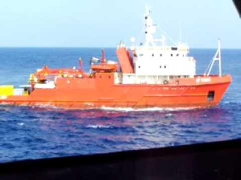 Firefighting on Oil rig in Red Sea